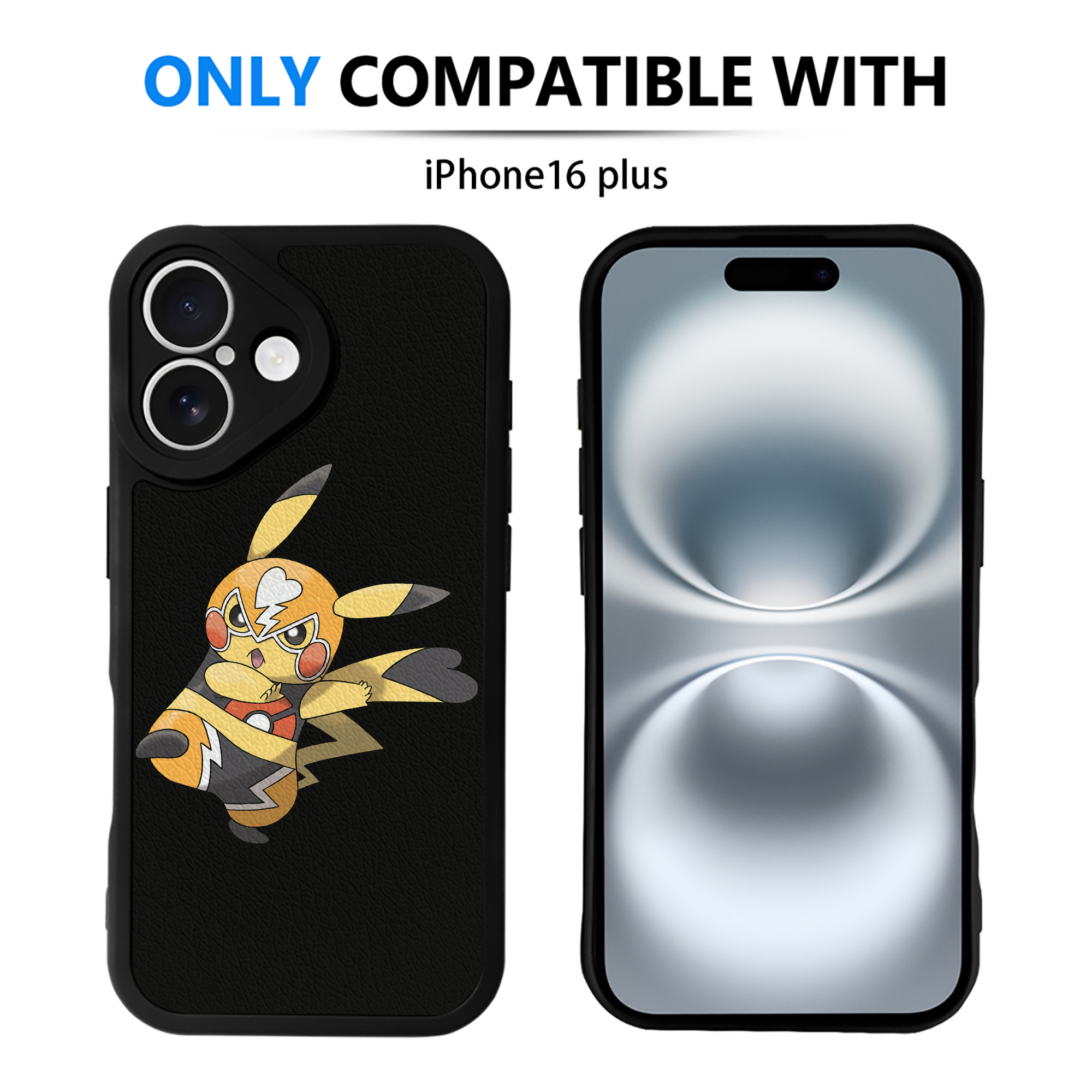 （画像用） ポケットモンスター Pokémon 【iPhone 16シリーズ対応】シリコンスマホケース（レザー調） 材質：シリコン